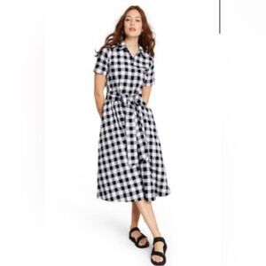 LISA MARIE FERNANDEZ X TARGET black and white gingham midi dress
